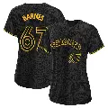 Women's No.67 Jacob Barnes Toronto Blue Jays Black Authentic Snake Skin City Jersey