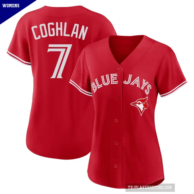 Women's No.7 Chris Coghlan Toronto Blue Jays Red Replica Canada Day Jersey