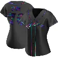 Women's No.70 Alex Stone Toronto Blue Jays Black Replica Holographic Alternate Jersey