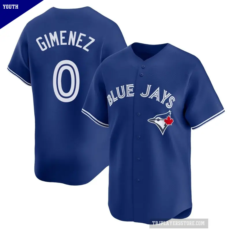 Youth No.0 Andres Gimenez Toronto Blue Jays Royal Limited Alternate Jersey