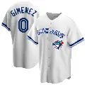 Youth No.0 Andres Gimenez Toronto Blue Jays White Replica Home Cooperstown Collection Jersey