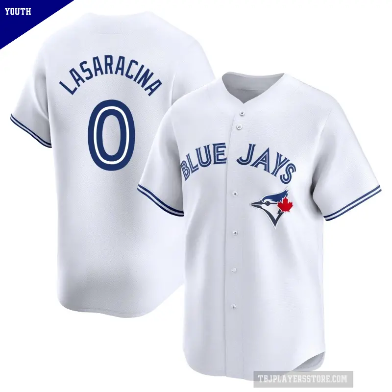 Youth No.0 Giaconino Lasaracina Toronto Blue Jays White Limited Home Jersey