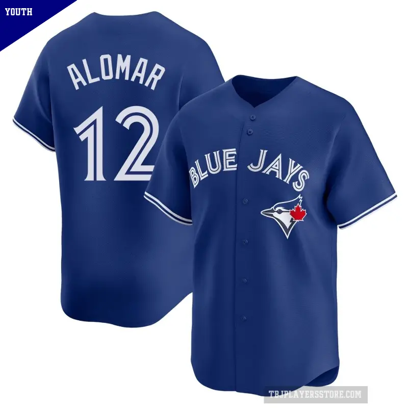 Youth No.12 Roberto Alomar Toronto Blue Jays Royal Limited Alternate Jersey