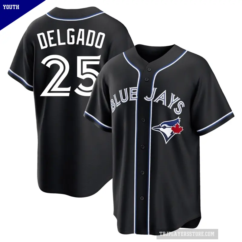 Youth No.25 Carlos Delgado Toronto Blue Jays Black Replica Fashion Out Jersey