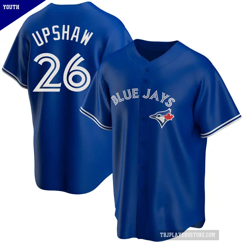 Youth No.26 Willie Upshaw Toronto Blue Jays Royal Replica Alternate Jersey