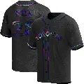 Youth No.28 Jake Bloss Toronto Blue Jays Black Replica Holographic Alternate Jersey
