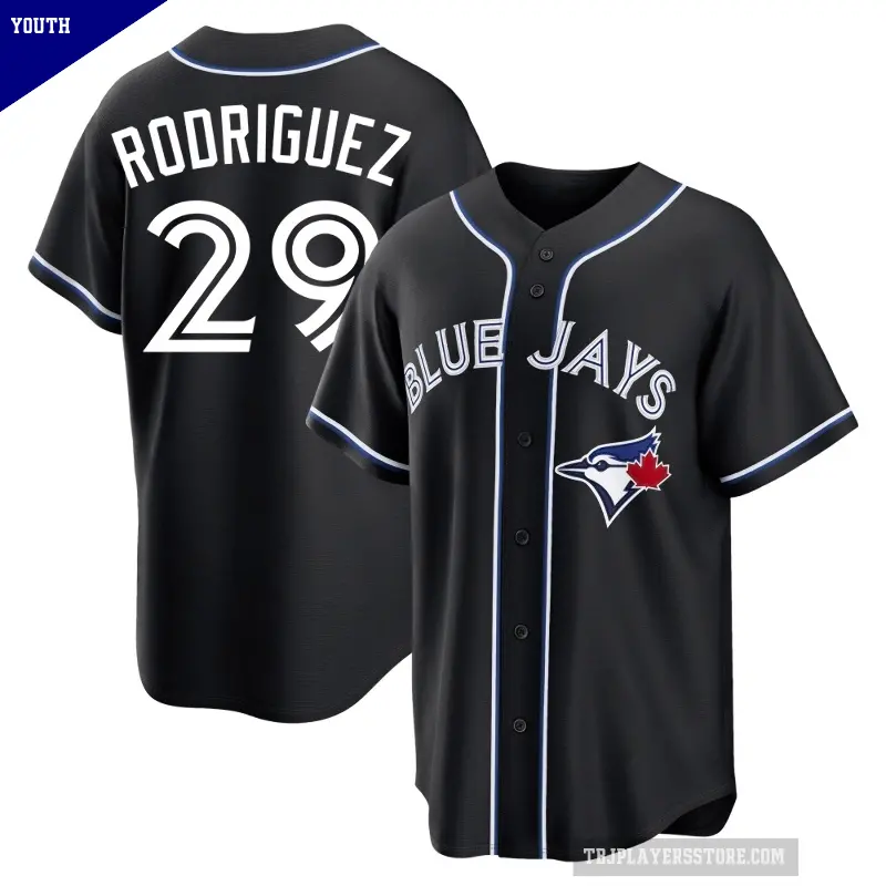 Youth No.29 Yariel Rodriguez Toronto Blue Jays Black Replica Fashion Out Jersey