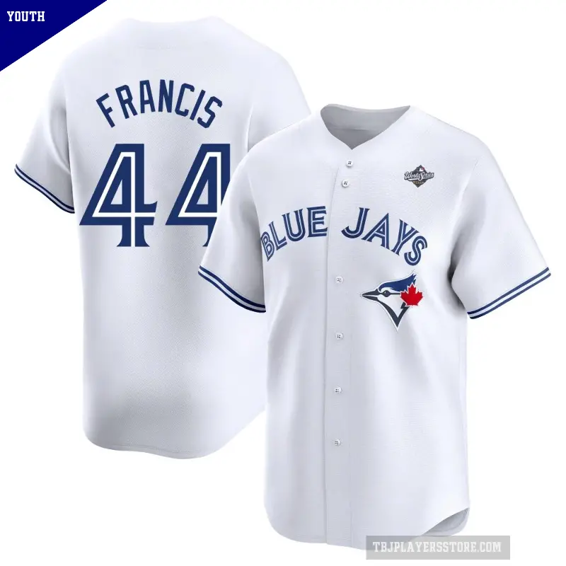 Youth No.44 Bowden Francis Toronto Blue Jays White Limited Home 2025 World Series Jersey