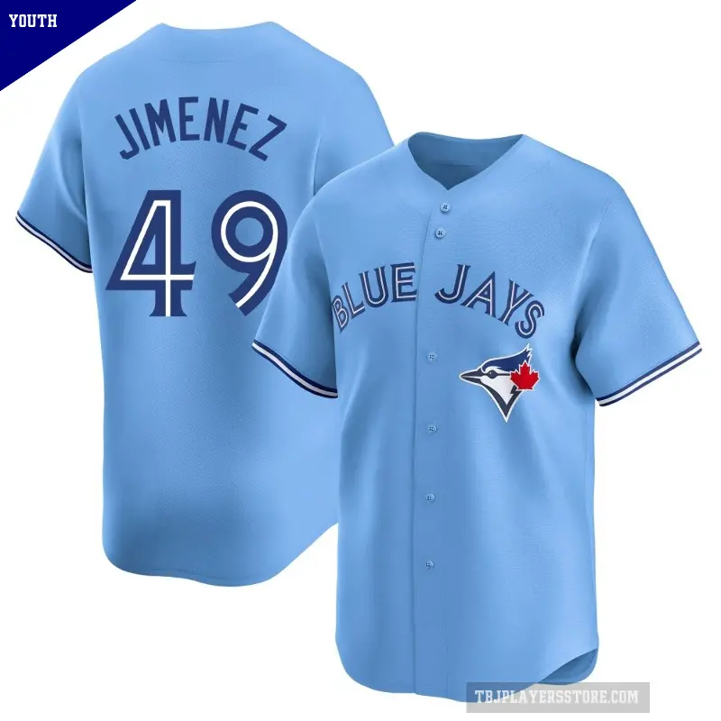 Youth No.49 Leo Jimenez Toronto Blue Jays Blue Limited Powder Alternate Jersey