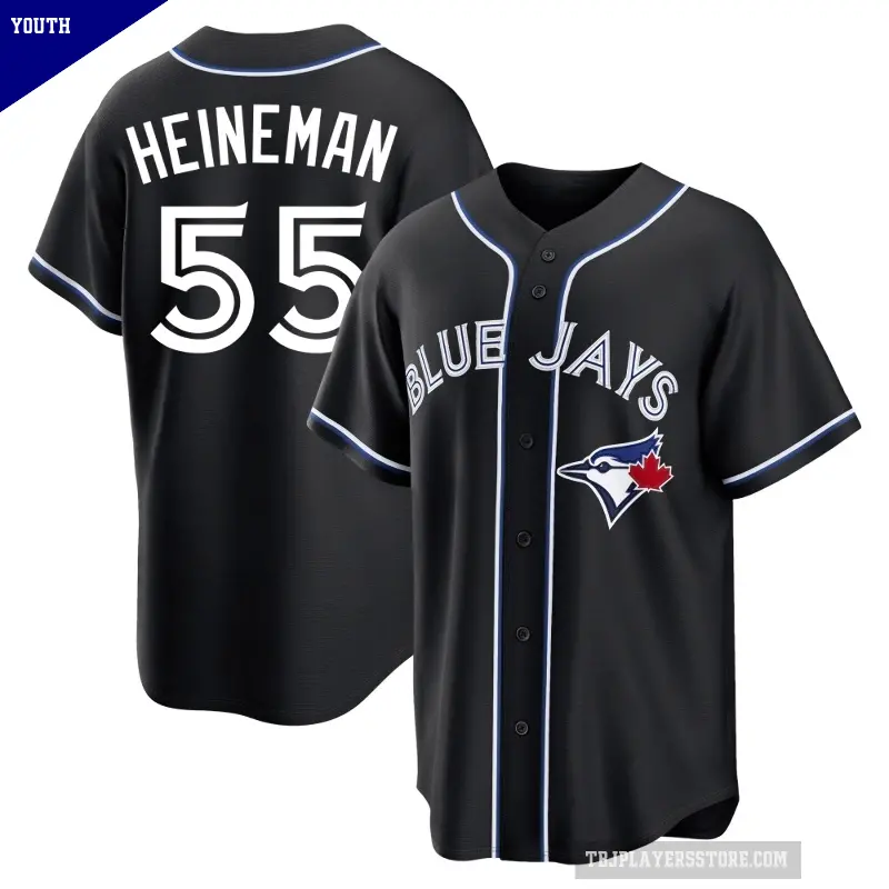 Youth No.55 Tyler Heineman Toronto Blue Jays Black Replica Fashion Out Jersey