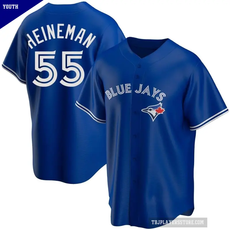 Youth No.55 Tyler Heineman Toronto Blue Jays Royal Replica Alternate Jersey