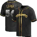 Youth No.56 Eric Lauer Toronto Blue Jays Gold Replica Black en Alternate Jersey