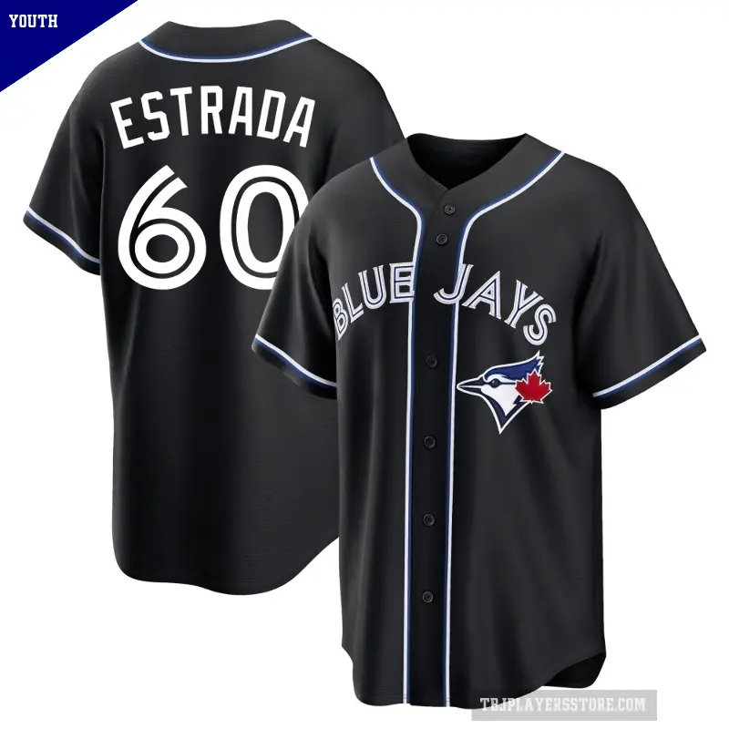 Youth No.60 Lazaro Estrada Toronto Blue Jays Black Replica Fashion Out Jersey