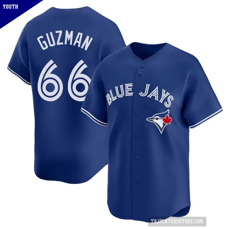 Youth No.66 Juan Guzman Toronto Blue Jays Royal Limited Alternate Jersey
