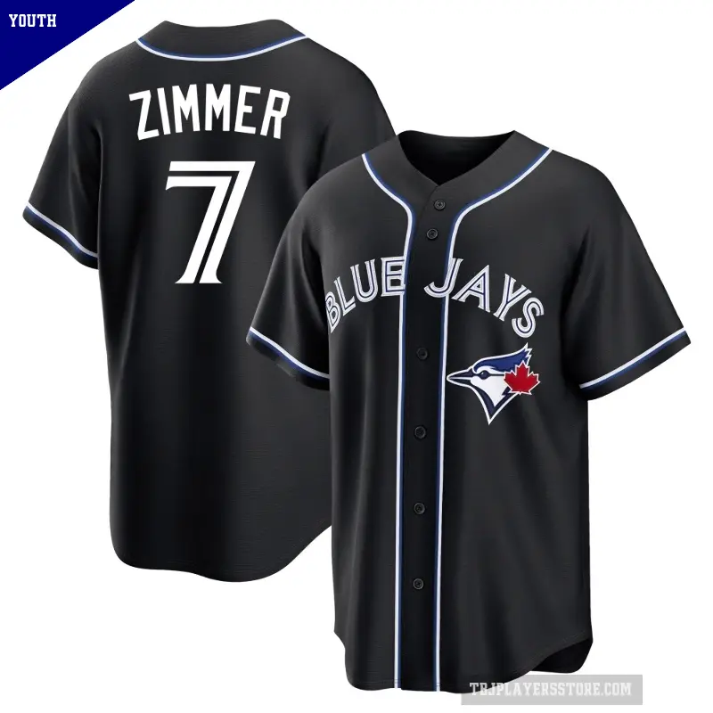 Youth No.7 Bradley Zimmer Toronto Blue Jays Black Replica Fashion Out Jersey