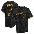 Youth No.7 Bradley Zimmer Toronto Blue Jays Black Replica Snake Skin City Jersey