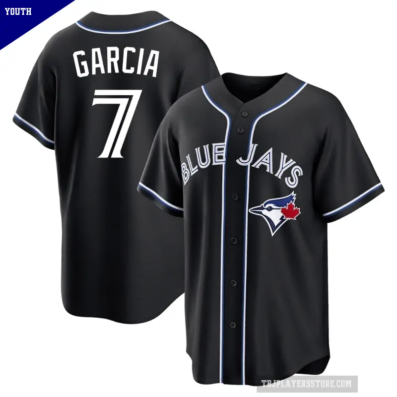 Youth No.7 Damaso Garcia Toronto Blue Jays Black Replica Fashion Out Jersey