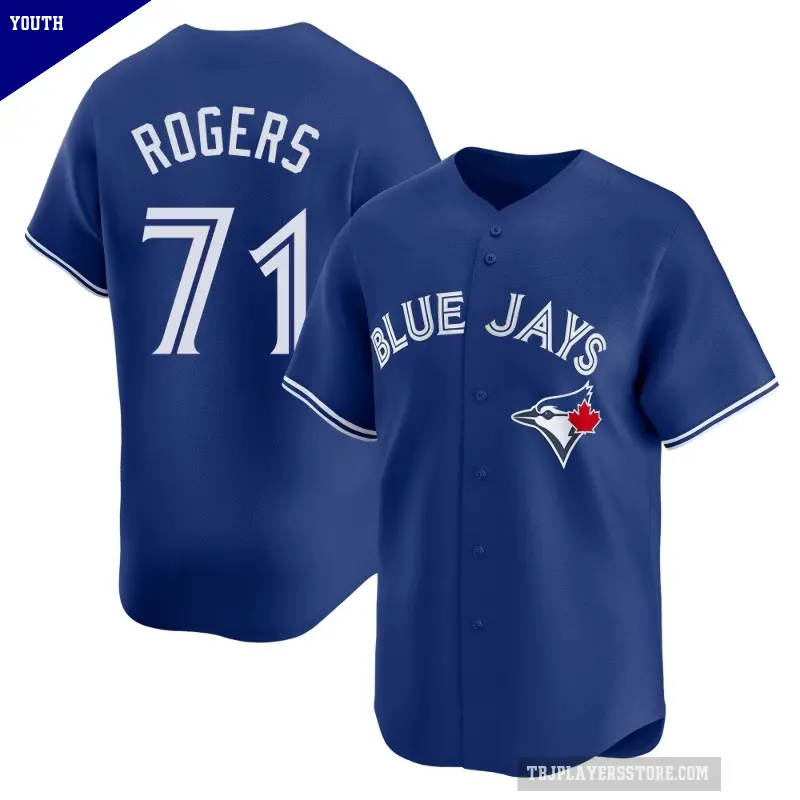 Youth No.71 Tyler Rogers Toronto Blue Jays Royal Limited Alternate Jersey