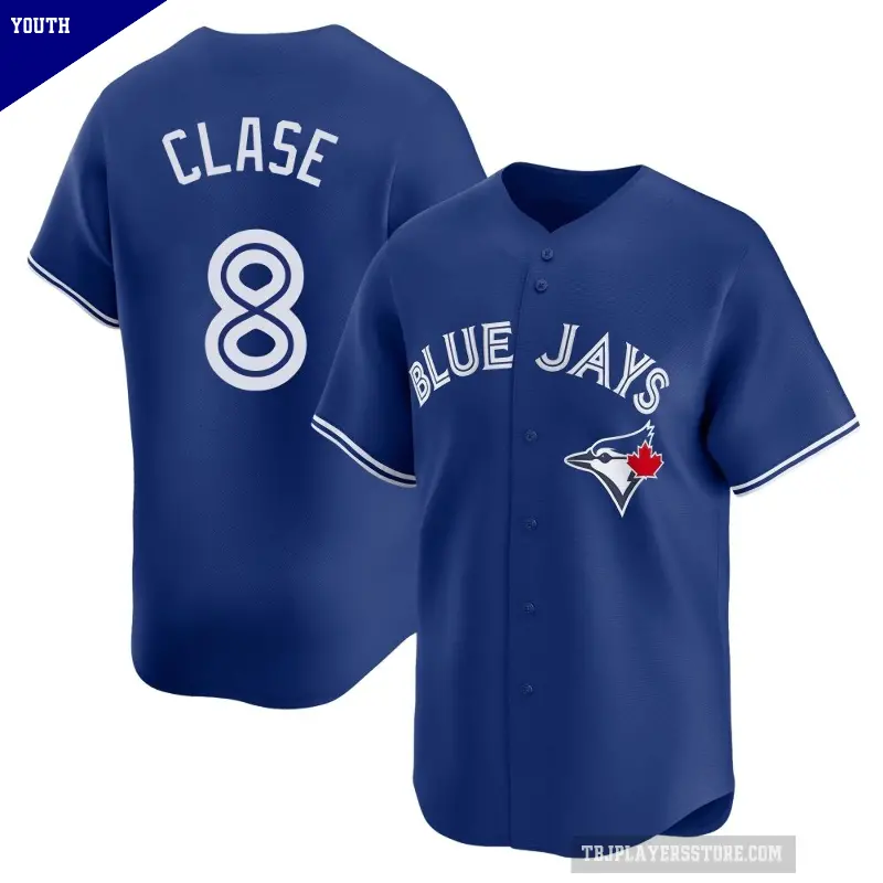 Youth No.8 Jonatan Clase Toronto Blue Jays Royal Limited Alternate Jersey