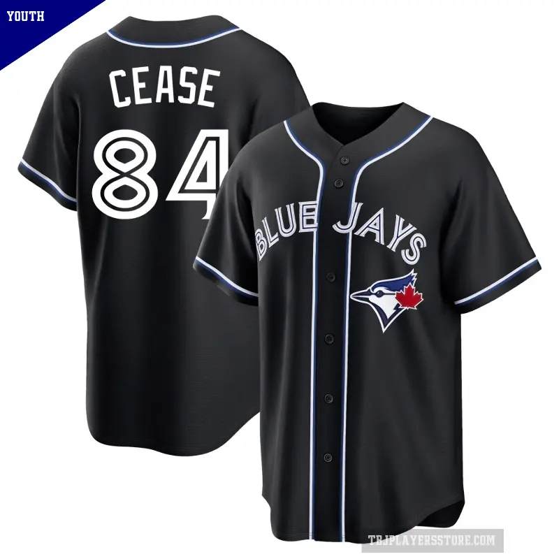 Youth No.84 Dylan Cease Toronto Blue Jays Black Replica Fashion Out Jersey
