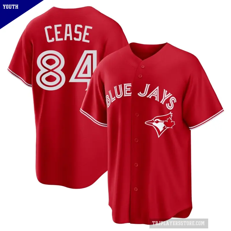 Youth No.84 Dylan Cease Toronto Blue Jays Red Replica Canada Day Jersey