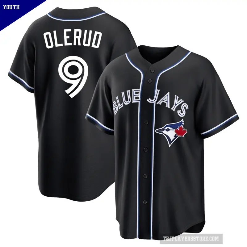 Youth No.9 John Olerud Toronto Blue Jays Black Replica Fashion Out Jersey
