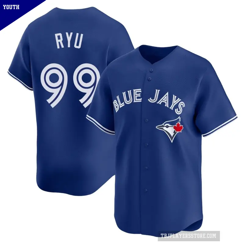 Youth No.99 Hyun Jin Ryu Toronto Blue Jays Royal Limited Alternate Jersey